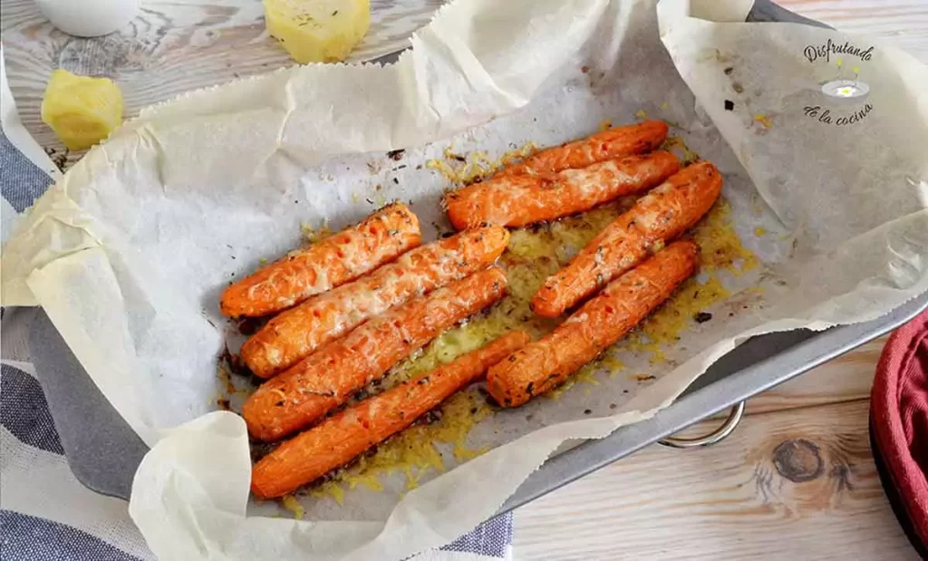 Zanahorias al horno con queso
